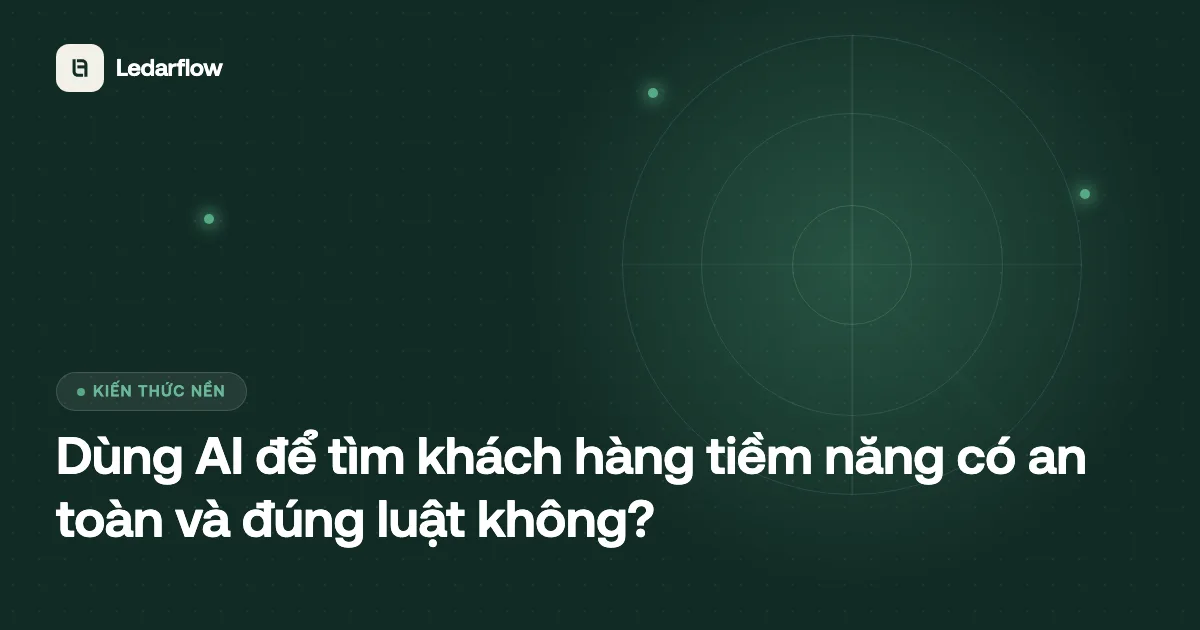 Dùng AI tìm khách hàng tiềm năng có đúng luật không Minh hoạ dùng AI tìm khách hàng tiềm năng an toàn và đúng luật